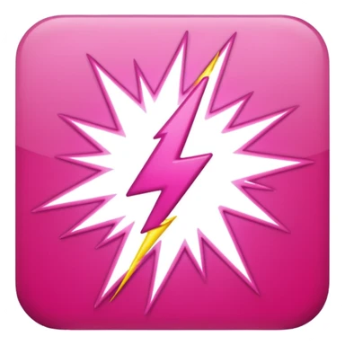 pink lightning sticker