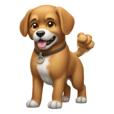 Dog throwing a punch sticker