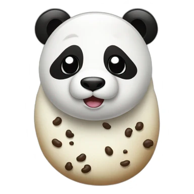 Panda with poop stains sticker