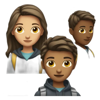 teenagers in school sticker