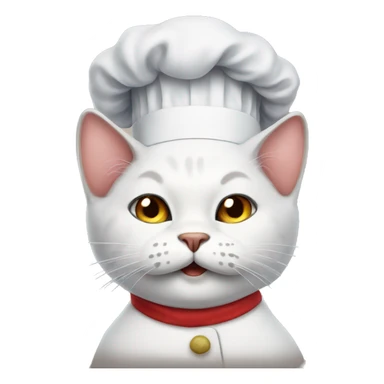 chef cat with a mustache sticker