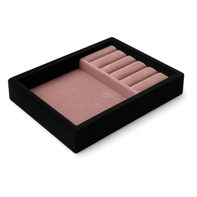 black and pink velvet jewelry tray sticker