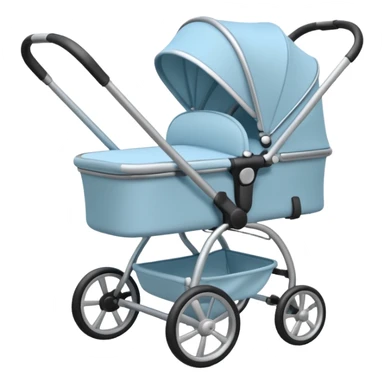Pastel blue infant stroller  sticker