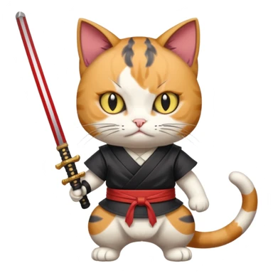 Demon slayer cat sticker