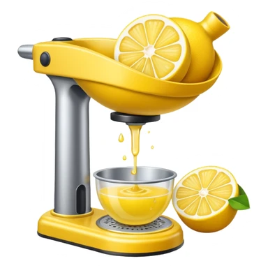 mac os icon fruit mechanical squeezer, lemon yellow bright crisp sticker