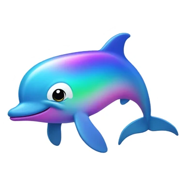 Rainbow dolphin  sticker