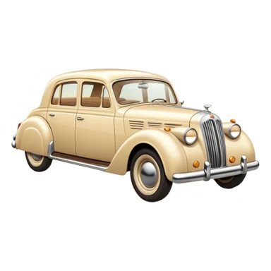 Beige creamy retro long car sticker
