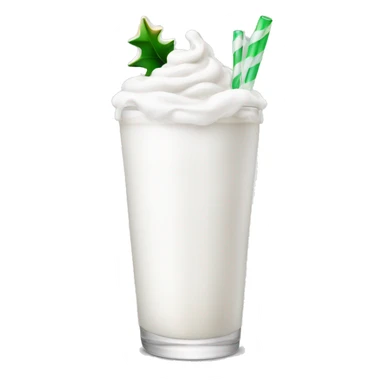 White asthetic clean Christmas drink sticker