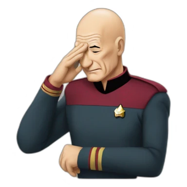 Captain Picard facepalm sticker