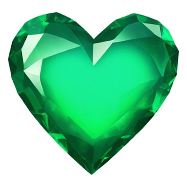 emerald green heart sticker