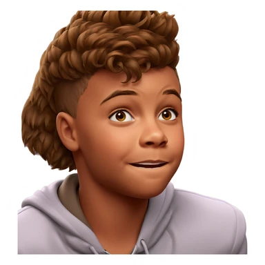 brown haired boy portrait sticker