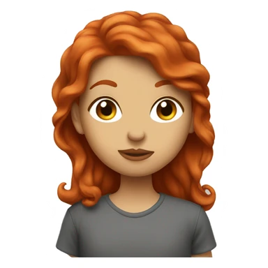 Redheaded kissing sticker