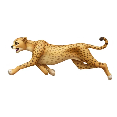 running cheetah sticker