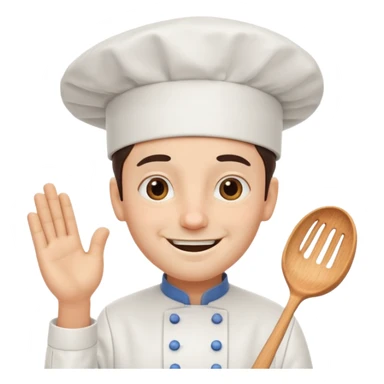 funny character with cook hat  sticker