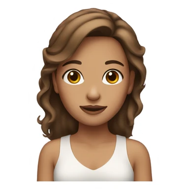 girl with brown hair and earrings sticker