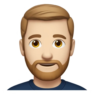 irish man light blue eyes, brown short receding hair and short beard, wearing a smart navy blue jumper. sticker