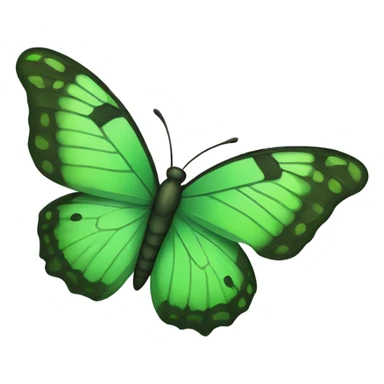 Green butterfly sticker