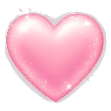 Light pink heart with sparkles  sticker