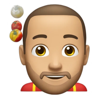 Eden hazard avec une vareuse de la belgique sticker