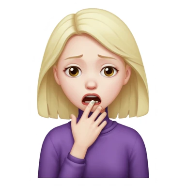 girl choking herself sticker