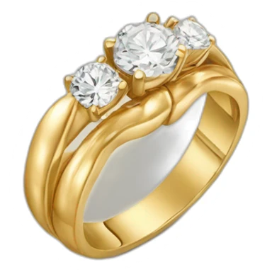 Dos anillos de matrimonio sticker