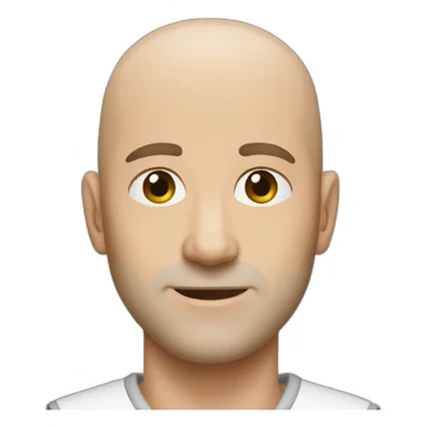 man bald caucasian 50 sticker