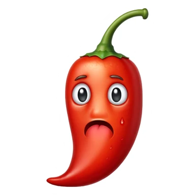 Hot pepper crying sticker