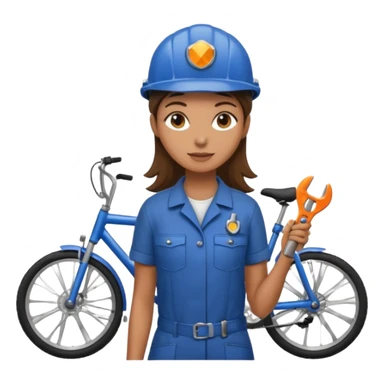 woman Bike Repair Mechanic sticker