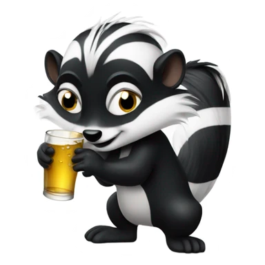 Drunk skunk sticker