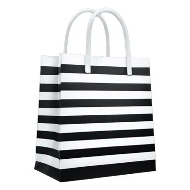 Black and white striped Sephora shopping bag sticker