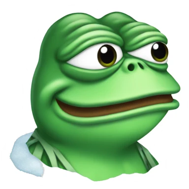 pepe the frog frozen cold sticker