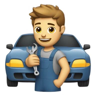 auto mechanic repairs car sticker