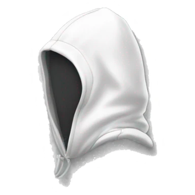 Homme habillé en blanc avec une cagoule sticker