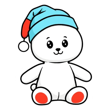 Royal blue Peanut beanie baby sticker