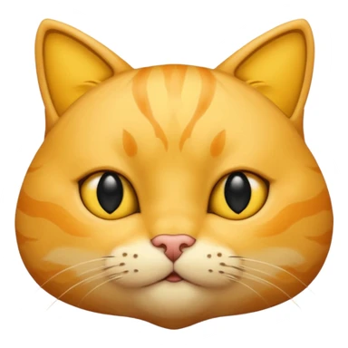 a bright yellow cat head with black eyes and not too chubby cheeks and looks exactly like the youtuber thinknoodles  sticker