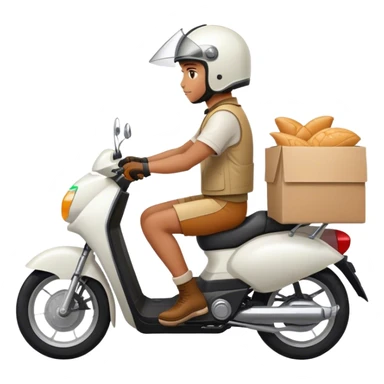 uber eats rider on motorbike sticker