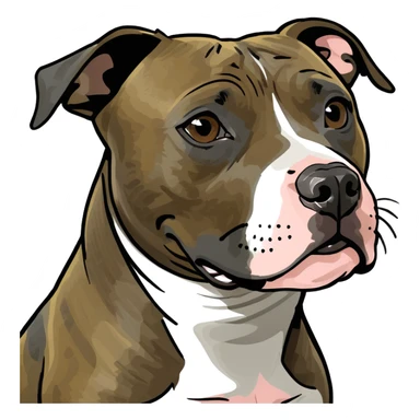 Only brindle Pit Bull Staffordshire Bull Terrier sticker