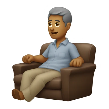 Vovó senta em uma cadeira debalanço costurando sticker