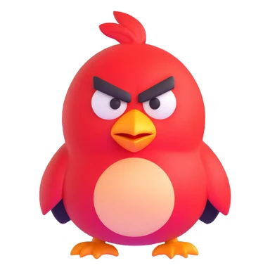 red angry bird sticker