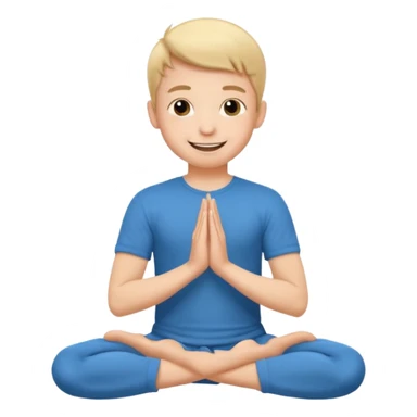 Smart boy namaste emoji sticker