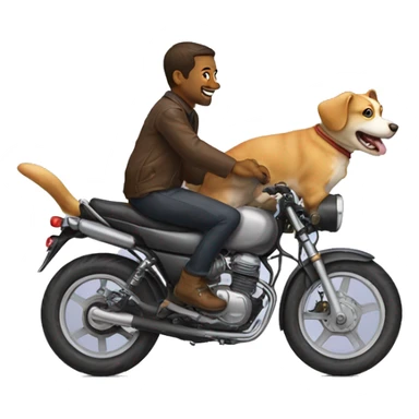 Dog riding cat sticker