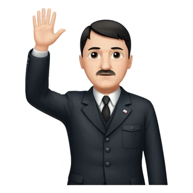 Hitler raising one hand straight up like a salute sticker