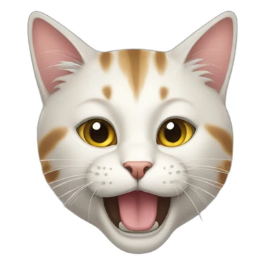 Cat with horn sticker