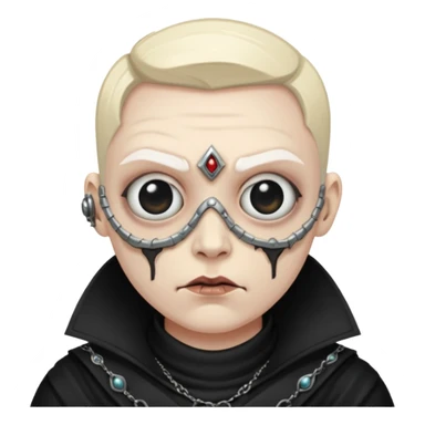 Cenobite with camera replacing eye sticker