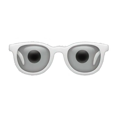 Transparent white eyeglasses sticker