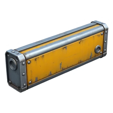 Clean metal beam, unweathered steel, no rust, no damage, sci-fi industrial style, smooth surfaces, high-quality PBR game asset, detailed but clean sticker