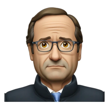 François Hollande triste sticker