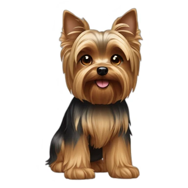 dog yorkshire terrier full body sticker