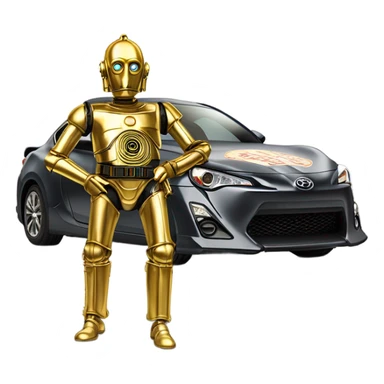 2013 Toyota 86 old west Bounty hunter C-3PO carbonized tarnished from space  sticker