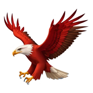 Red eagle on montains sticker